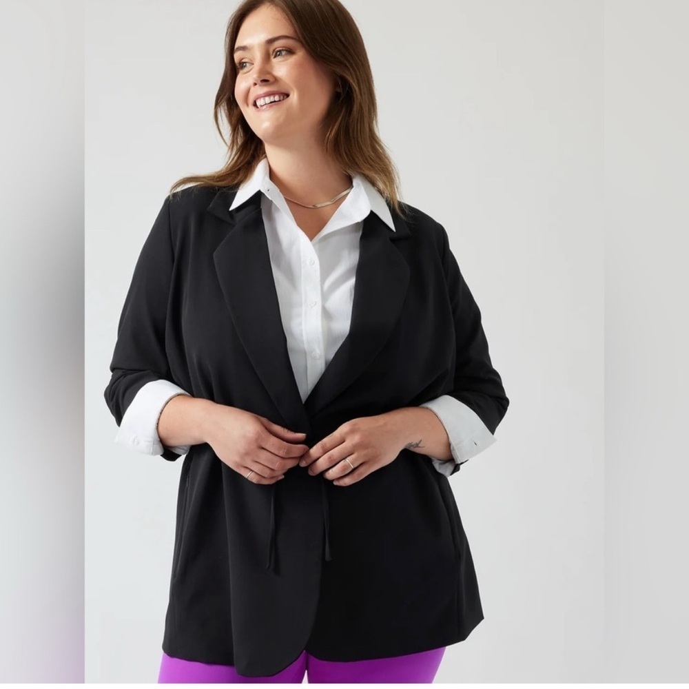 Athleta | Primatwill open front Blazer/Jacket Women’s size 22 drawstring waist